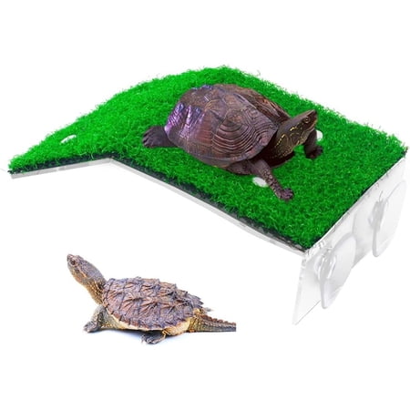 PEACNNG Medium Turtle Basking Platform Turtle Tank Accessories Non-toxic Tasteless Tortoise Tank Turtle Dock with Suction Cup for Fish Tank Reptile Frogs Décor