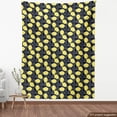 thumbnail image 4 of Ambesonne Fruits Fabric by the Yard Upholstery, Lemons and Blossoms Drawings, 2 Yards, Charcoal Grey Yellow, 4 of 5