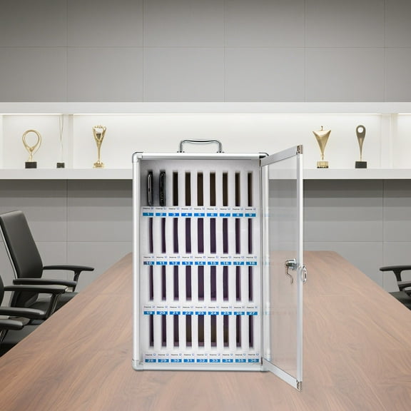 36 Slots Cell Phones Storage Cabinet Aluminum Alloy Pocket Chart Cell Phones Box