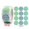 thumbnail image 3 of CAROOTU Bronzing Merci Autocollants Rouleau 500-Count Autocollants Ronds Colorés pour la Faveur de Fête d'Anniversaire de Mariage, 3 of 7