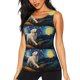 thumbnail image 1 of Fotbe Vintage Starry Sky Labrador A Blusas Sin Mangas para Mujer – Estilo Casual, Corte Suelto, Slim-Fit, Cuello Redondo Deportivo, Tops de Verano para Gimnasio y Yoga-XX-Large, 1 of 7