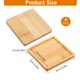 thumbnail image 5 of 4 Pcs Bamboo Coaster, Modern Square Coasters Mug Pads Holder Tray Drinking Coasters Protect Tables and Non-Slip for Kinds Cups and Living Room Decor 9cm*9cm*0.95cm, 5 of 5
