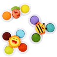 thumbnail image 1 of 3pcs Suction Cup Spinner Toys,baby Spinners Dimple Toy W/ Pop Fidget Function, 1 of 3