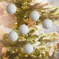 thumbnail image 1 of Bolas Navideñas Colgantes de Espuma de Tela Blanca | Estructura de Malla Única | Ambiente Festivo | 8X8X8 Cm | 1 Unidad, 1 of 6