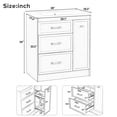 thumbnail image 3 of VISWILD 30" Bathroom Vanity Set with Sink, Floor Standing, Three Drawers, Gold Handles, for Small Bathrooms, Forest Green, 3 of 9