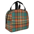 thumbnail image 2 of Fotbe colorful plaid Bolsa Térmica con Estampado y Forro de Aluminio Grueso Bolsa de Almuerzo con Bolsillo Frontal para Hombres y Mujeres, Ideal para Trabajo, Escuela, 2 of 8