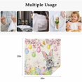 thumbnail image 5 of Easter Grey Bunny Cloth Napkins, Spring Vintage Colorful Eggs Flower Washable and Reusable Dinner Napkins Set of 6, Table Napkin for Kitchen Party Birthday Wedding Hotel Housewarming 20"x20", 5 of 9