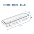 thumbnail image 6 of Kitchen Clear Plastic Egg Holder, BPA Free PET Egg Storage Container with Lid, GLSOGL Stackable Refrigerator/Fridge Storage Container, 14-Egg Box, Pack of 2, 6 of 7