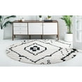 thumbnail image 4 of Rugs.com Morocco Collection Rug – 7 Ft Round Ivory High-Pile Rug Perfect For Kitchens, Dining Rooms, 4 of 9
