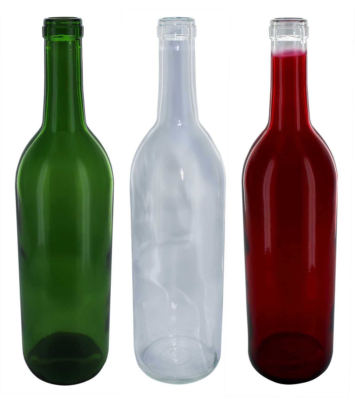 Screw Top Details about   Wine Bottles 750 mL Flint Claret Flat Bottom Case of 12 