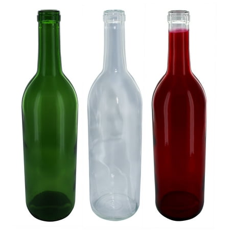 HBO Home Brew Ohio 750ml Wine Bottles Multi-Color Italian Theme Green Clear