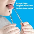 thumbnail image 6 of MEDca Stainless Steel Reusable Tongue Cleaner & Scraper Value Pack, 2 Pack, All Ages, Hypoallergenic, 6 of 9