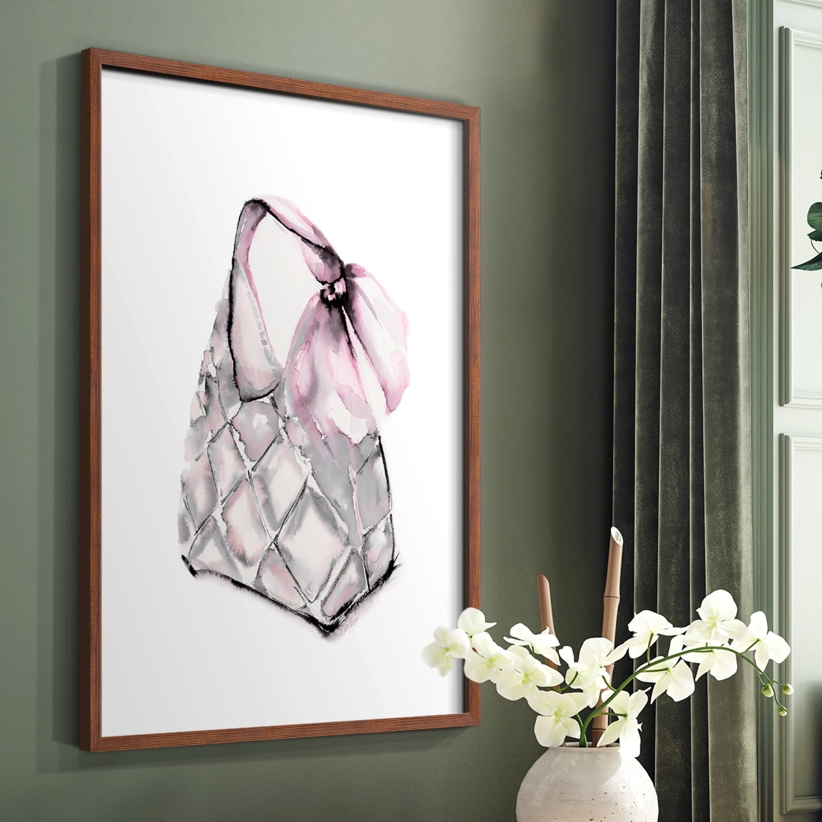Quilted Hobo in Brown Solid Wood 8 x 10 Framed Print