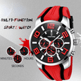 thumbnail image 2 of Black Mens Sport Watches for Men Green Orange Red Blue Bright Colorful Reloj Hombre Cool Unique Analog Stylish Wrist Watch Chronograph for Running Training Stopwatch, 2 of 8