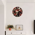 thumbnail image 4 of Modern Round Wall Clocks Non-Ticking Silent Clocks Battery Operated Quartz Clock Decorative for Bathroom,Office-Dark Background With Red Roses And Skulls(12inch), 4 of 4