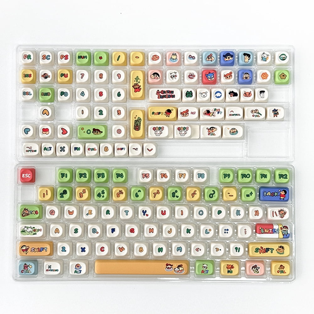 Animation Crayon Shin-chan DIY Decorative Keycaps, MOA Height Full Size Computer Mechanical Keyboard Keycaps