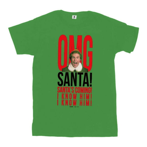 Elf Womens OMG Santa I Know Him Cotton T-Shirt
