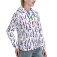 thumbnail image 6 of Honeii Lavender Flowers Pattern Womens Oversized Hoodies Long Sleeve Sweatshirts Pullover Fall Outfits with Pocket-X-Large, 6 of 7