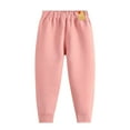 thumbnail image 2 of lmcalzta Boys Girl Joggers 1-13 Years Fleece Lined Elastic Waistband Sweatpants for Athletic Running Kids Toddler Clothes, 2 of 5
