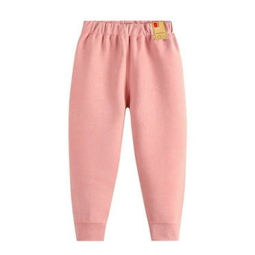 GigrtiJin 1-14 Years Infnat Baby Children Cotton Leggings Solid Color Mid Rise Elastic Waisted Termal Pants for Toddler
