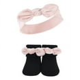 thumbnail image 3 of Hudson Baby Infant Girl Headband and Socks Set, Velvet Knot, 0-9 Months, 3 of 4