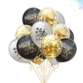 thumbnail image 2 of KAKOWELY Juego de 15 globos de látex para Año Nuevo, decoración para fiestas, confeti impreso, adornos decorativos de fondo, suministros para fiestas., 2 of 4