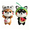 2Pcs, variant on Wool Felt DIY Craft Kit for Handmade Needle Felting, Creative Plush Animal Figure Making Set, Hobby Starter Pack for Personal Creative Projects, Orange