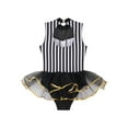thumbnail image 6 of Miaeowve Kids Girls Sequins Strips Tulle Skirted Leotard Jazz Modern Latin Rumba Ballet Dress Black 12, 6 of 7