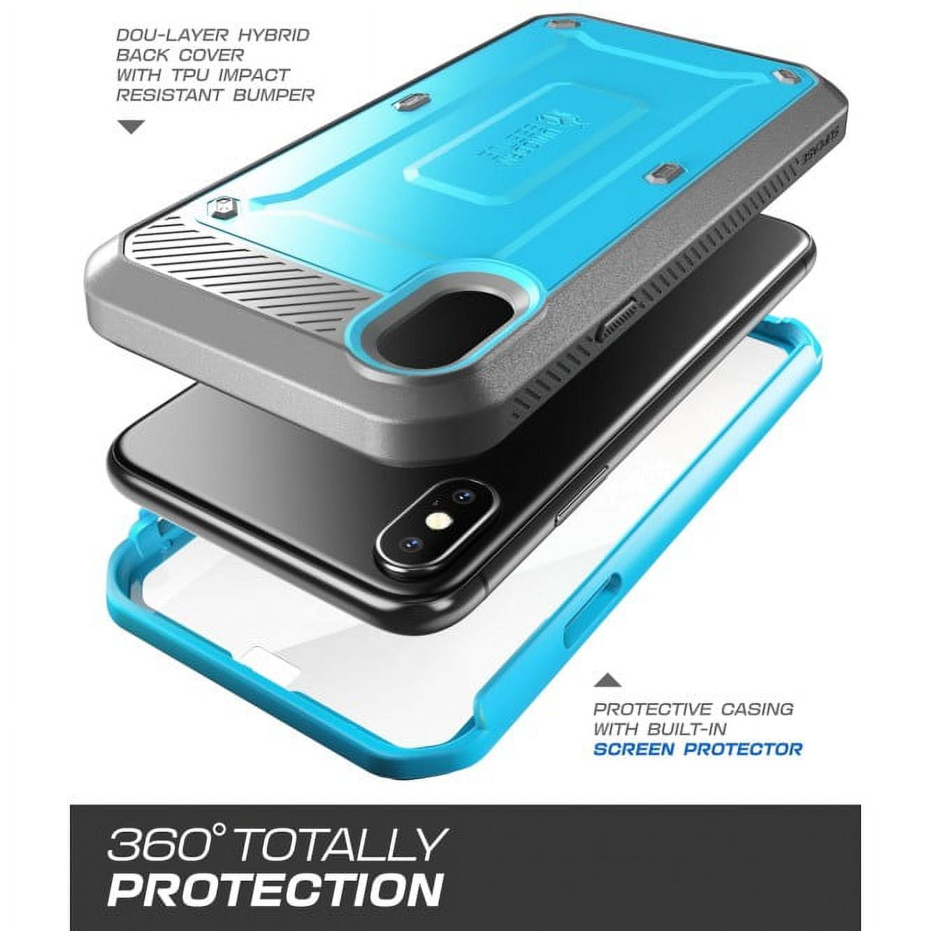 iPhone XS Case, iPhone X case, SUPCASE [Unicorn Beetle Pro Series] Full-Body Rugged Holster Case with Built-In Screen Protector for iPhone X 2017 & iPhone XS 5.8 inch 2018 Release