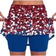 thumbnail image 2 of Gamivast 4Th Of July Skort for Women High Waisted Athletic Skirt with Shorts Tummy Control Flag Graphic Tennis Golf Skirt Stretchy Workout Running Skort with Inner Shorts, 2 of 6