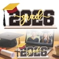 thumbnail image 2 of Jierger 2026 Graduation Yard Sign, Wooden Class of 2026 Table Centerpiece, Grad Themed Desk Decor, Wooden Photo Prop for Graduation Party and Keepsake, 2 of 9