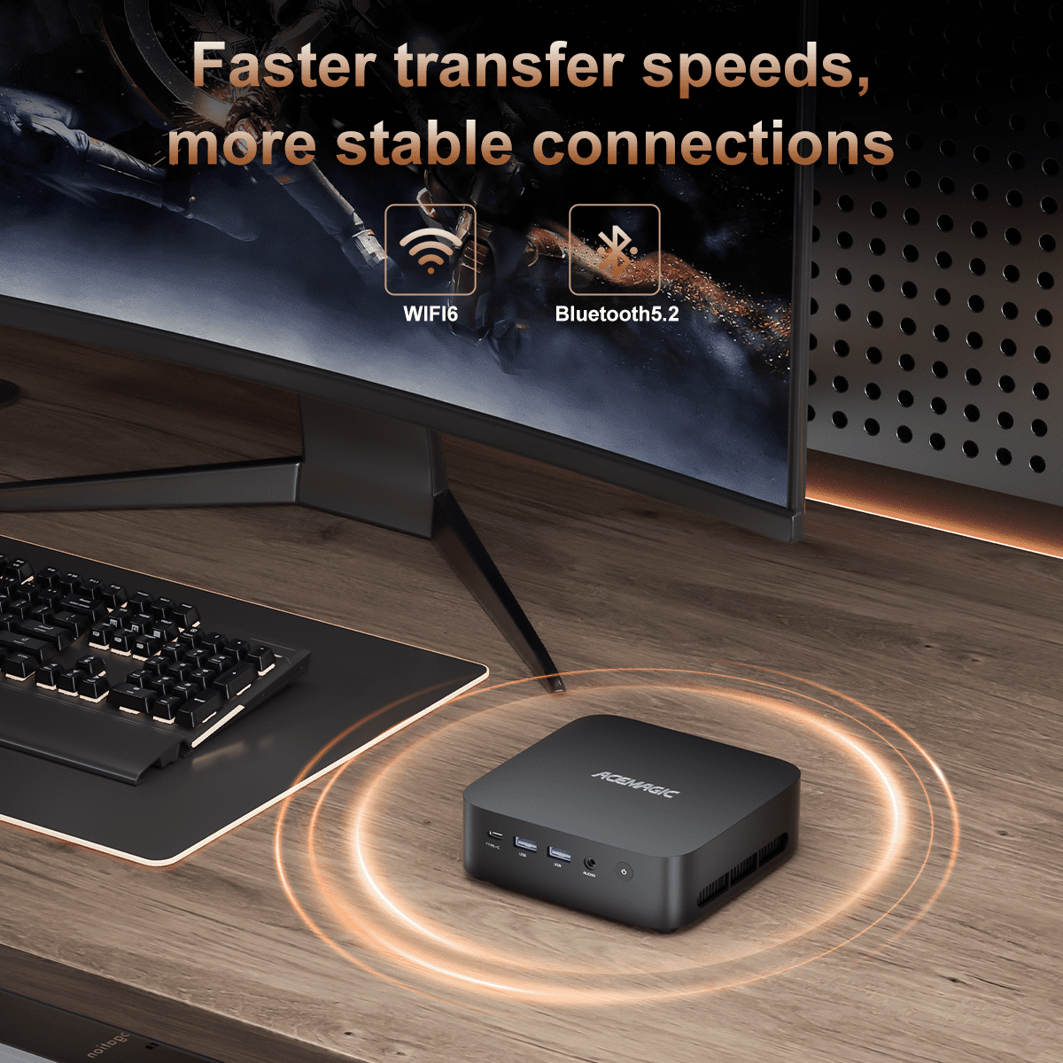 NIPOGI Mini PC K1 AMD Ryzen Embedded R2544 16GB DDR4 512GB SSD 4K Triple Display Windows 11 Pro Black