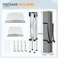 thumbnail image 3 of EAGLE PEAK Straight Leg Outdoor Portable Canopy Tent with One Removable Sunwall 5 x 5 ft, Carry Bag Included, White, 3 of 11