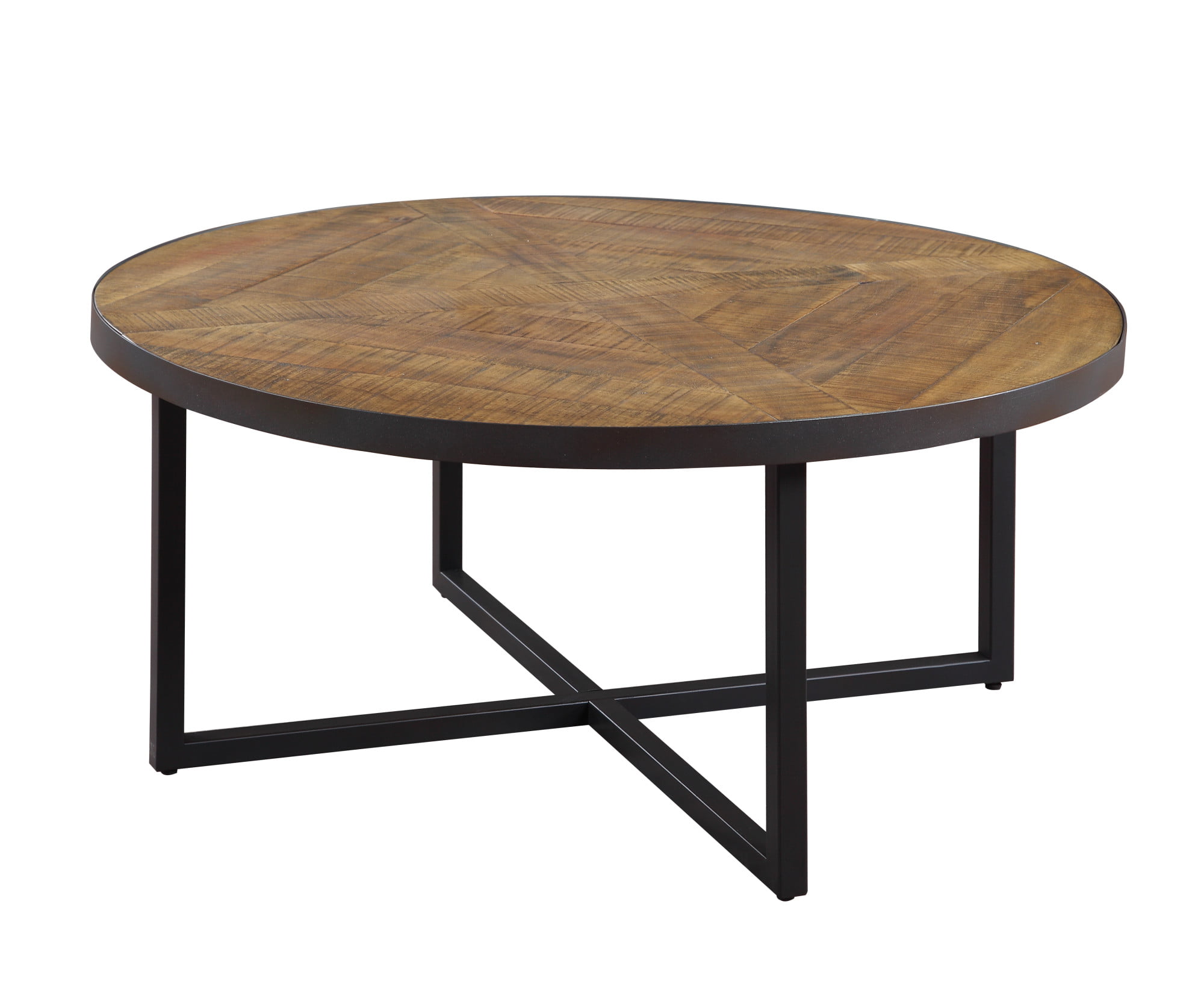 36'' Round Wood Cocktail Table with 30'' and 42'' Columns Bistro Table 