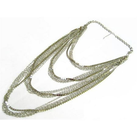 Alur Jewelry, Inc. 14605SV 25 in. Metal Necklace-Earring