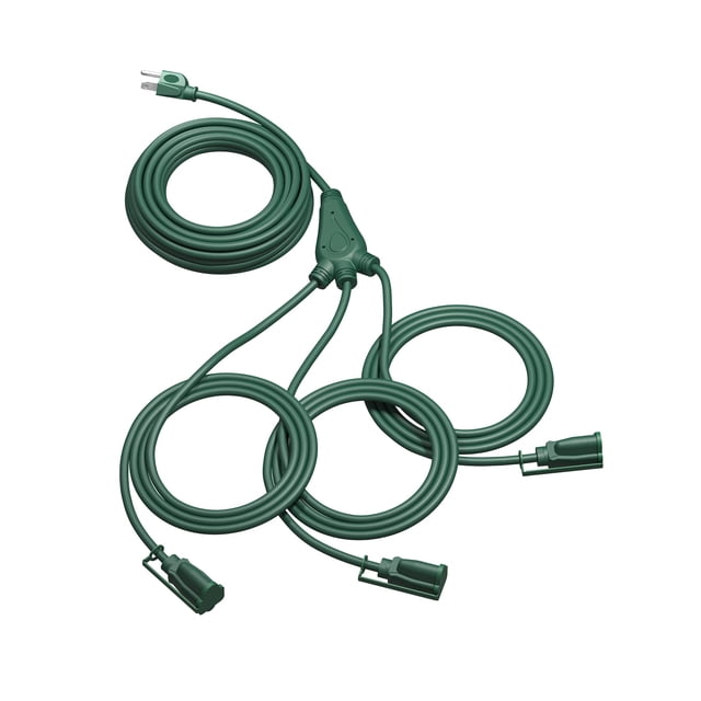 Cable de extensión para exteriores DEWENWILS, divisor 1 a 3, 52 pies, 13 A, 125 V