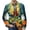 Earthy Yellow, variant on Halloween Full Print Casual Suit Coat For Men Classic Gothic Spooky Holiday Sleeve Breathable Light Daily Street Blazer Green 3XL