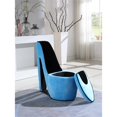 thumbnail image 4 of ORE International Chaise en Polyuréthane avec Rangement avec Talon Haut en Bleu, 4 of 5