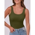 thumbnail image 4 of ANRABESS Womens Sleeveless Scoop Neck Tank Top Ribbed Fitted Summer Basic Slim Cute Tops 2026 Green X-Small, 4 of 8