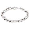 thumbnail image 4 of Invicta Jewelry Men's Figaro Chain Stainless Steel Bracelet (9.3mm) - 8.75", 4 of 5