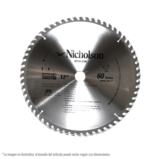 Sierra de Carburo Nicholson 12 X 60 D 1 51621