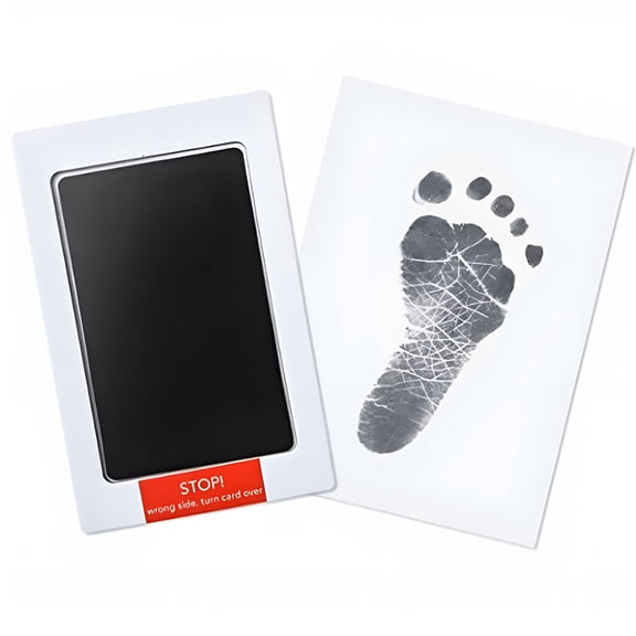 CCOCC Black 12.5*8cm baby footprint handprint ink pad 100-day souvenir large baby wash-free ink ink