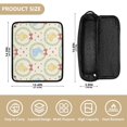 thumbnail image 4 of Hair Tool Organizer Bag with Heat Resistant Mat Removable Travel Storage Case for Hot Air Brushes Curling Irons Rabbit and Chicks in Wreath, 4 of 8