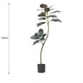 thumbnail image 2 of 4ft/5.5ft Artificial Rubber Tree, Large Simulated Rubber Tree with Pot, Fake Tropical Plants for Living Room Bedroom Office Balcony Corner Decor, 2 of 6