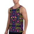 thumbnail image 2 of Easygdp Colorful Mexican Men's Tank Top, Sleeveless Muscle T Shirts, Breathable, Quick-Dry, Loose for Gym, Running, Fitness - 4X-Large, 2 of 9