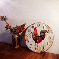 thumbnail image 3 of Kitchen Wall Clock 12 Inch Rustic Rooster Silent Non Ticking Wall Clock Quartz Battery Operated Round Wall Clock, 3 of 8