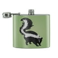 thumbnail image 2 of Skunk Posing Stainless Steel 5oz Hip Drink Kidney Flask, 2 of 3