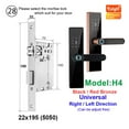 thumbnail image 2 of Door Lock, Electronic Door Lock With Tuya APP Remotely / Biometric Fingerprint /Smart Card / Password /Key ,Easy to Install, 2 of 7
