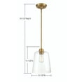 thumbnail image 2 of Trade Winds Lighting 1-Light Pendant Light In Natural Brass, 2 of 7