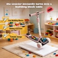 thumbnail image 4 of Ambifirner Safe Electric Kids Scooter for Kids 3+, 3 Wheeled Kick Scooter with Flash Deck, Extra Wide Light Up Big Wheels, Adjustable Heights, 4 of 8